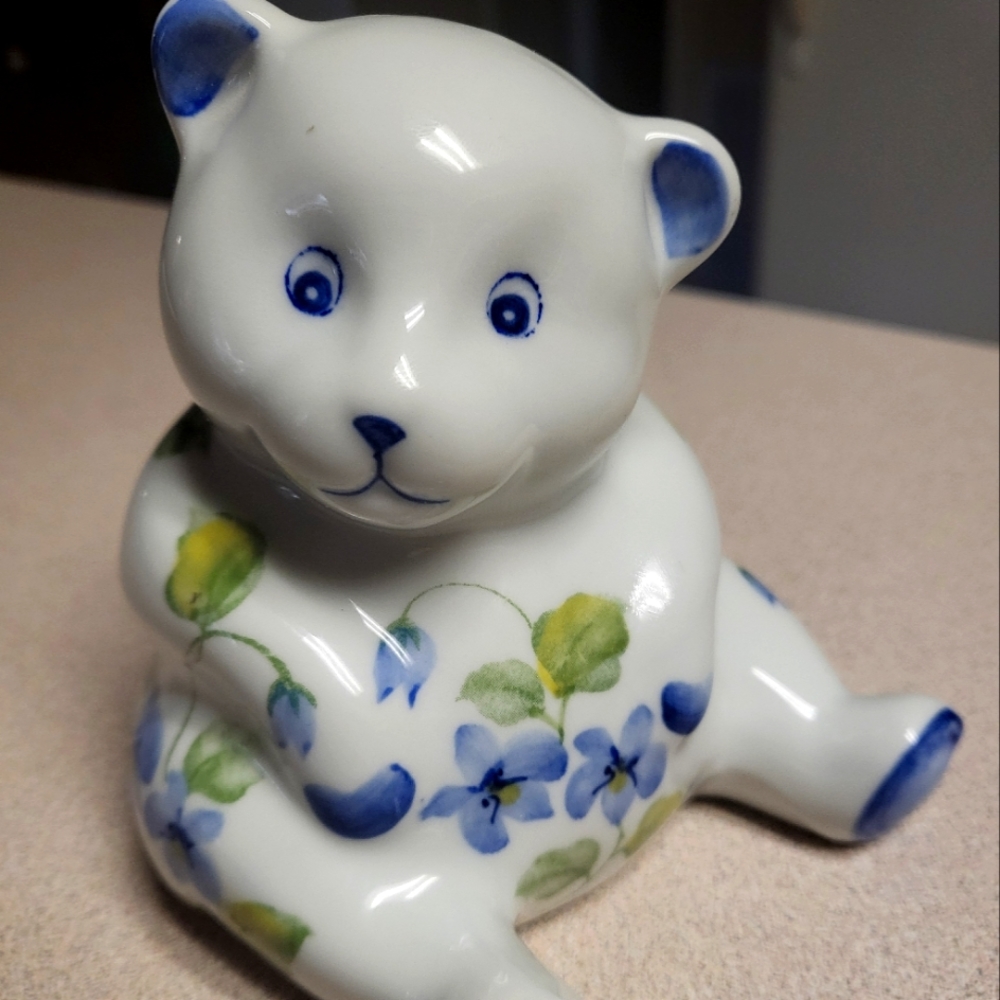 Hand painted Porcelain Teddy Bank
